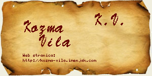 Kozma Vila vizit kartica